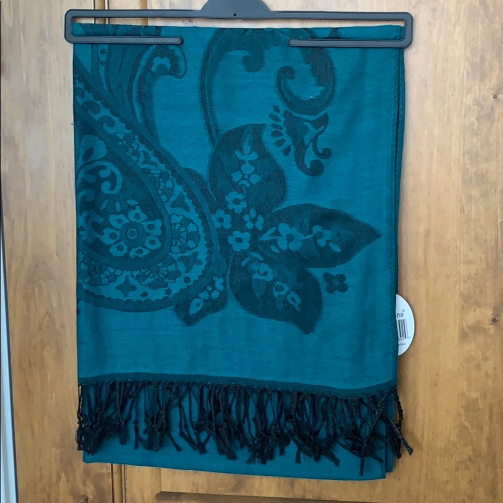 Teal pashmina